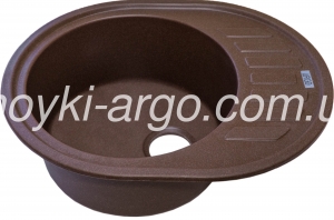Гранитная мойка Argo Ovale коричневая